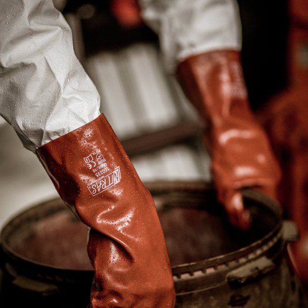 Kemikaalisuojakäsine PVC 35cm