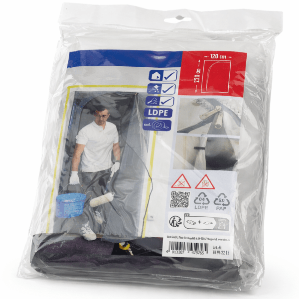 Pölynsuojaovi L-malli 120 × 220 cm